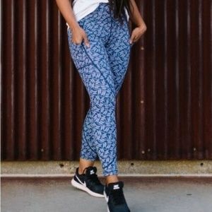 ZYIA Blue Patterned Leggings